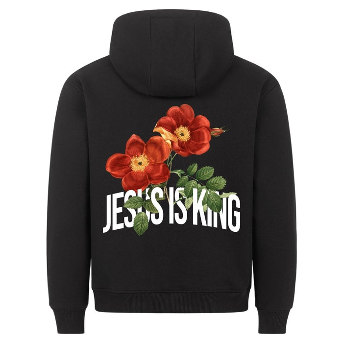 Jesus is King Flower Hoodie Backprint