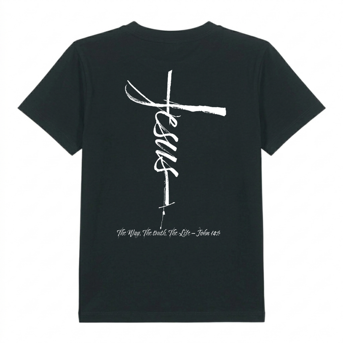 Jezus Kruis Kinder T-Shirt Rugprint