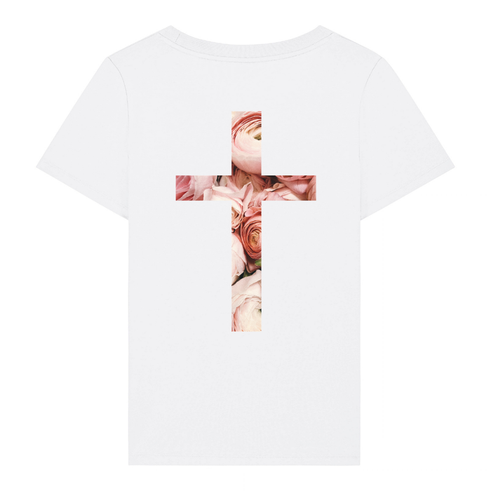 Rose Women's T-Shirt Backprint