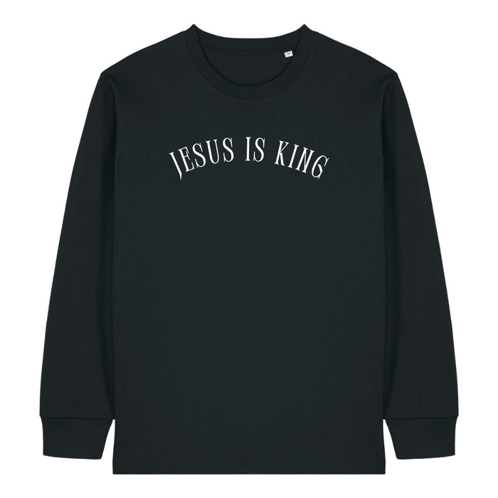 Jesus is King curved Longsleeve