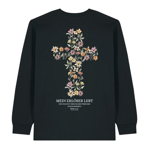Mijn Verlosser Leeft Longsleeve Rugprint