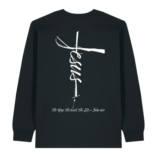 Jesus Kruis Longsleeve Rugprint