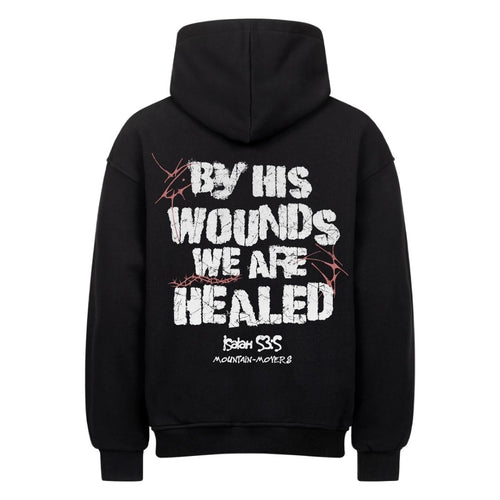 By his Wounds Oversized Hoodie Rugprint