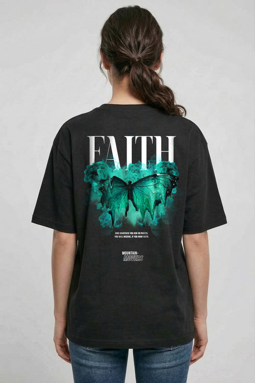 Faith Oversized T-shirt met print op de achterkant