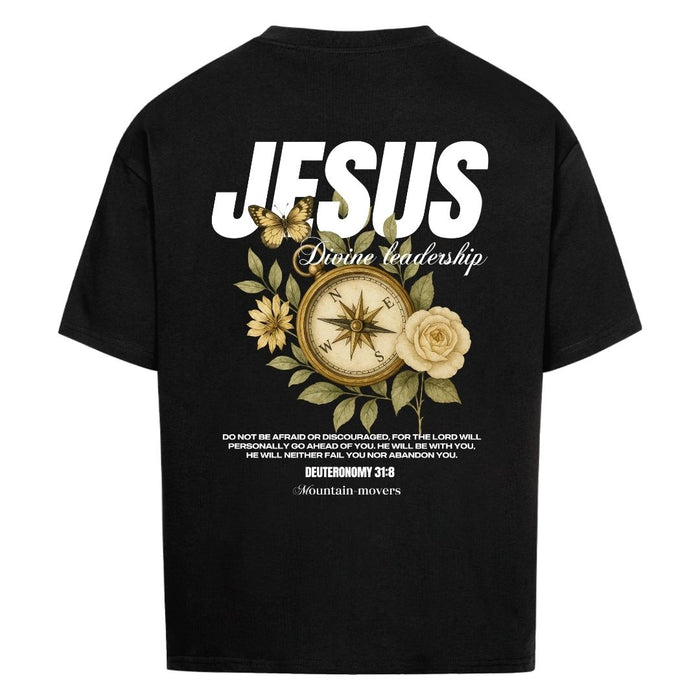 Jesus Divine Leadership Oversized Shirt BackPrint