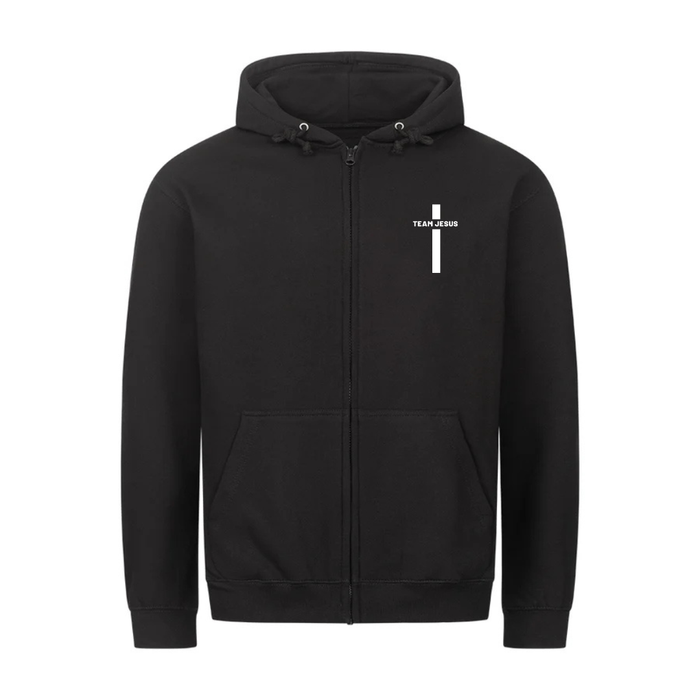 Jesus is King Script Zipper Hoodie Backprint
