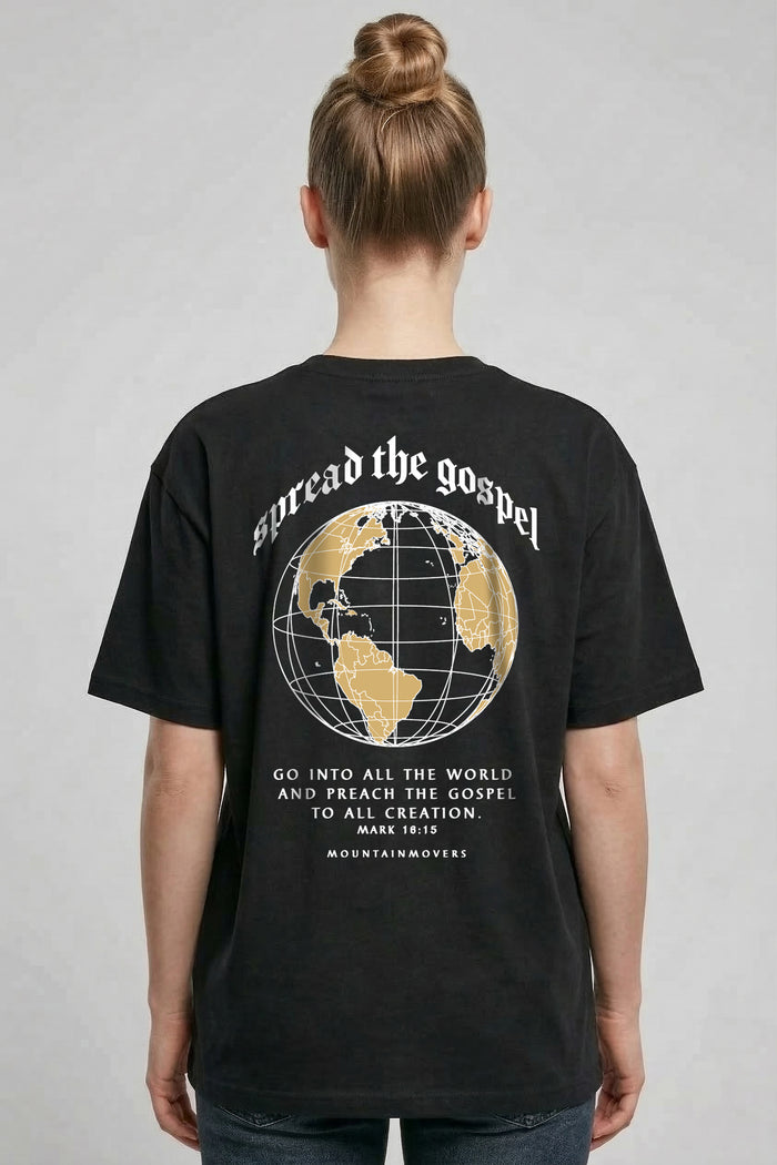 Gospel oversized T-shirt met rugprint
