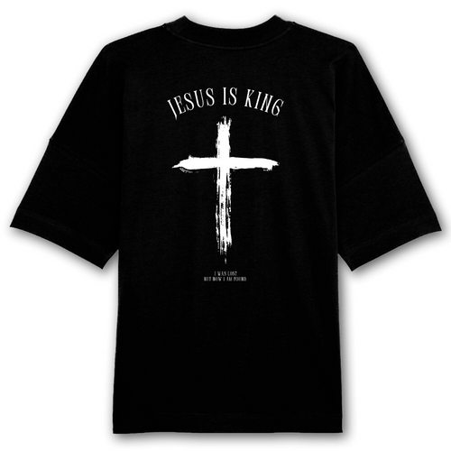 Jesus is King Minimalistisch Rugprint Oversized Shirt