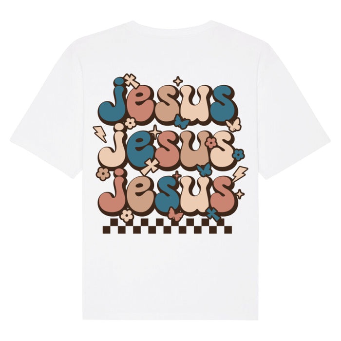 Jesus Retro Oversized Shirt BackPrint