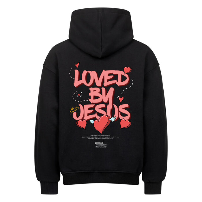 Loved By Jesus Oversized Hoodie Rugprint