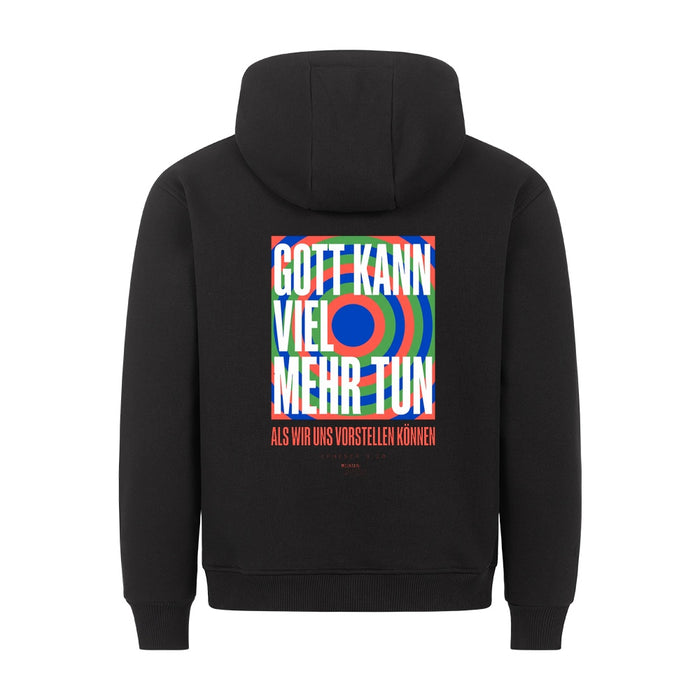 Gott kann viel mehr tun Hoodie Backprint