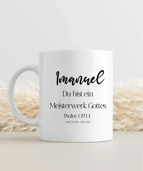 Meisterwerk Gottes Tasse personalisierbar