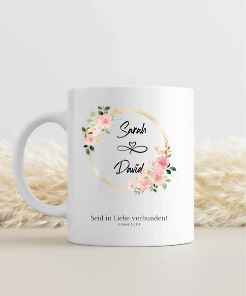 Verbonden in liefde stellen mok gepersonaliseerd