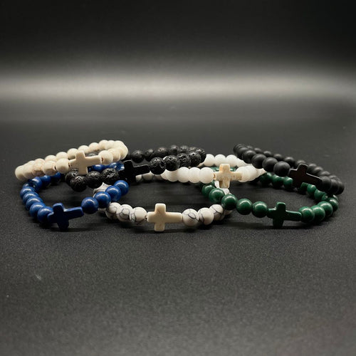Cross beaded bracelet