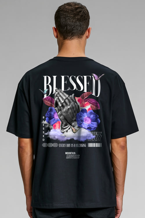 Gezegend streetwear oversized T-shirt met rugprint