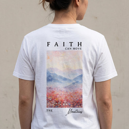 Faith Can Move the Mountains Aquarel Shirt Rugprint