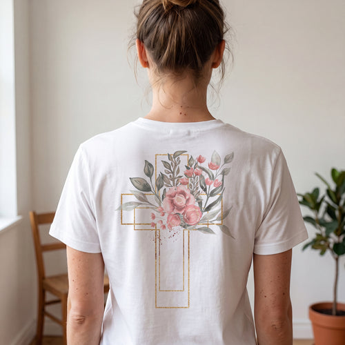 Aquarel kruis T-shirt