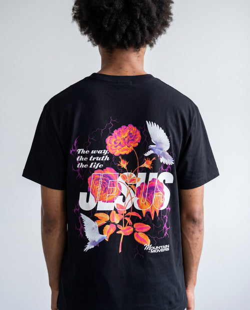 Jesus Flower Shirt Backprint