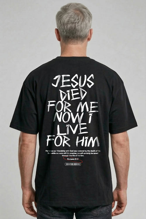 Jesus died for me Oversized Shirt Rugprint