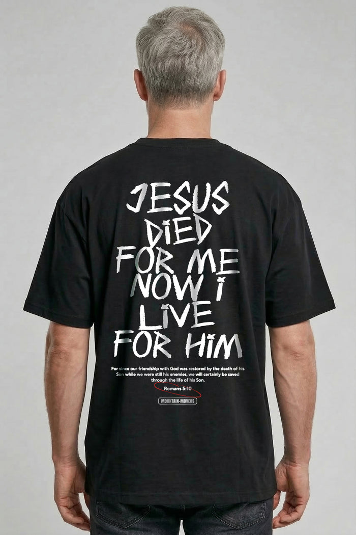 Jesus died for me Oversized Shirt Rugprint