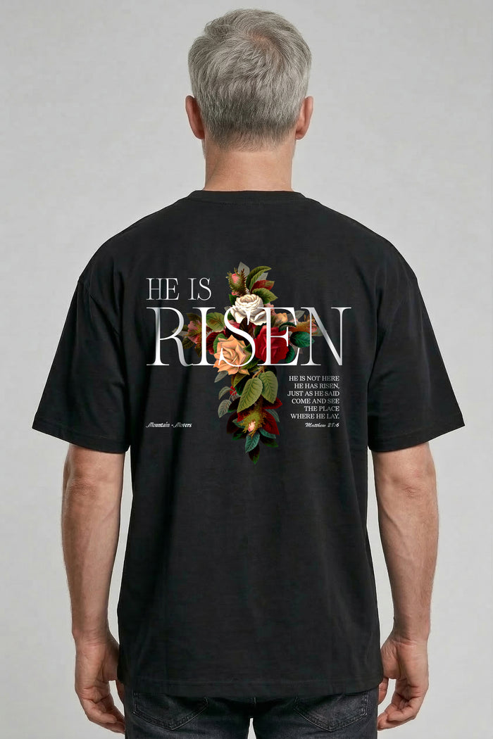 He is Risen Oversized Shirt BackPrint