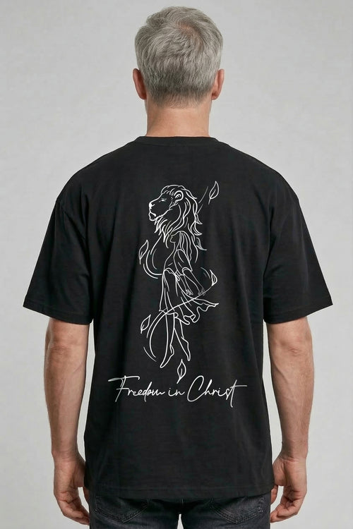 Freedom in Christ Oversized Shirt BackPrint