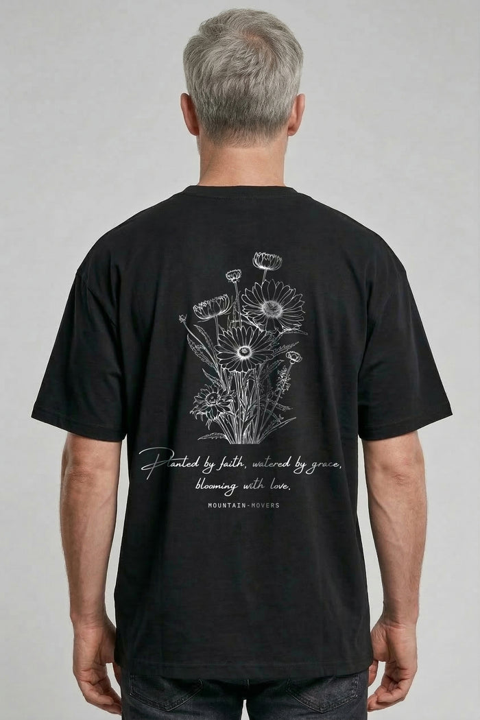 Planted by Faith Sketch Oversized Shirt Backprint