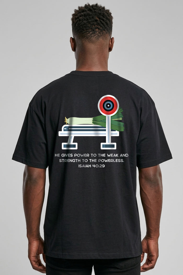 Power Launch Gym Oversized T-shirt met print op de achterkant