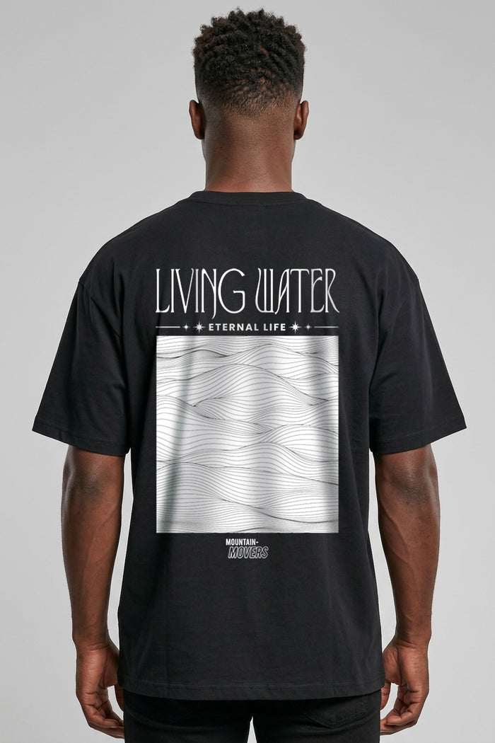 Living Water Waves Oversized Shirt BackPrint
