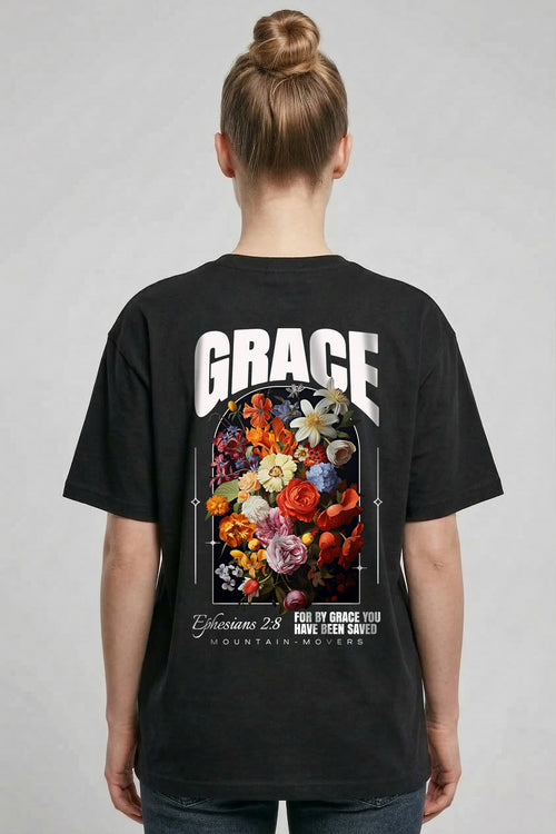 Grace Flower Ephesian Oversized Shirt BackPrint