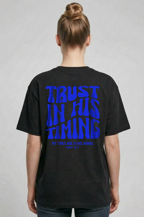Trust in his Timing Oversized Shirt Rugprint