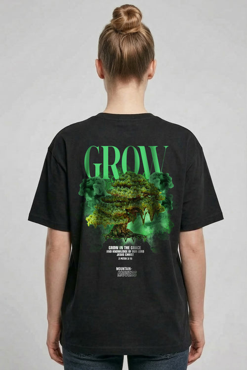 Grow Streetwear Oversized T-shirt met print op de achterkant