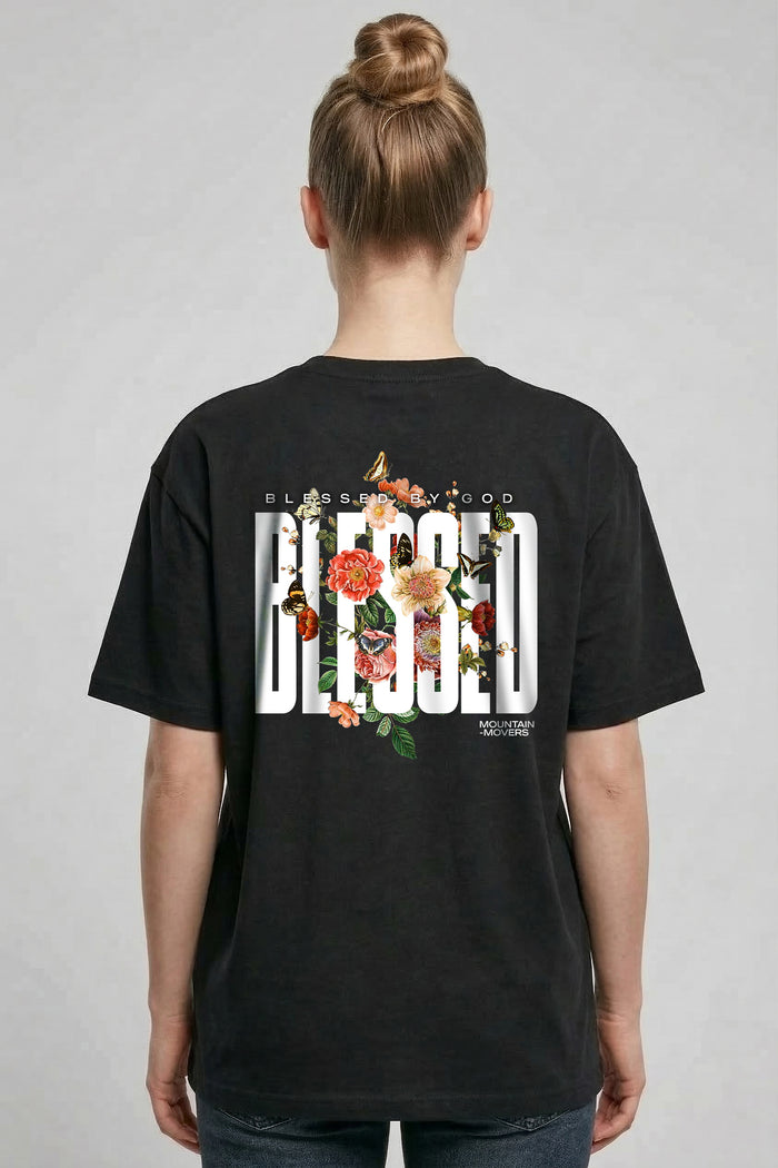 Blessed by God Oversized Shirt Rugprint