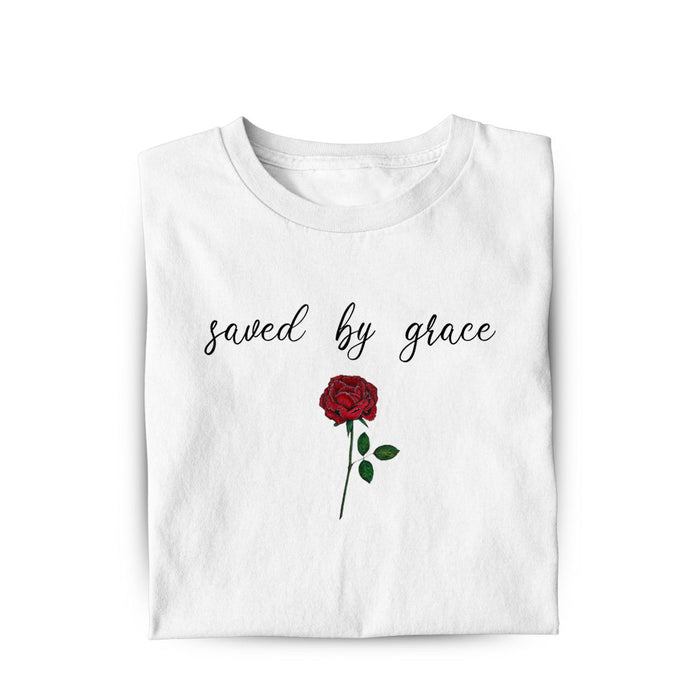 Saved by grace Rose Frauen T-Shirt