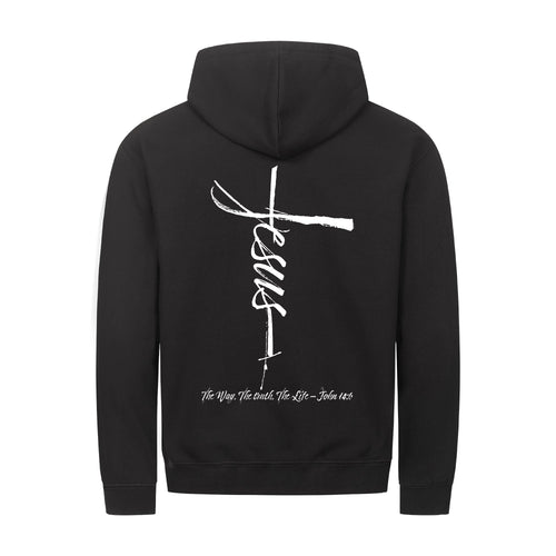 jesus cross Zipper Hoodie Backprint