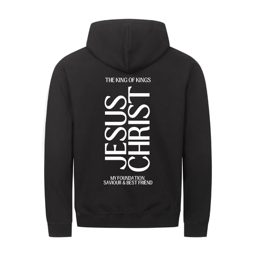 King Jesus Christ Zipper Hoodie Backprint