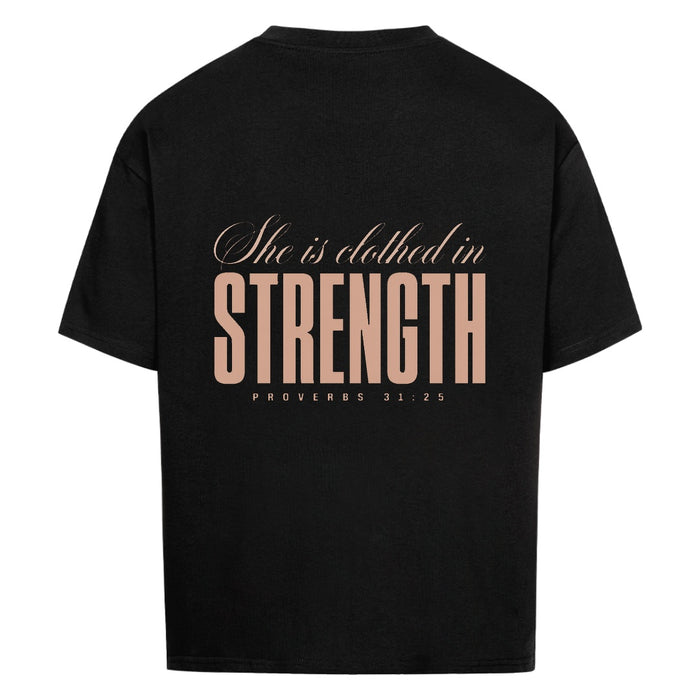 She is clothed Typo Oversize Shirt Backprint