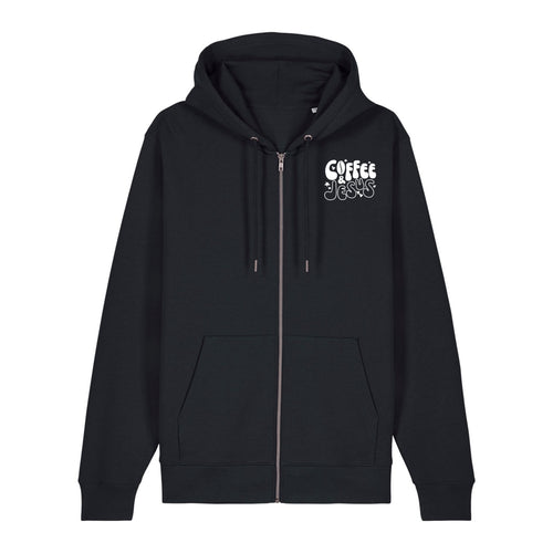 Coffee and Jesus hearts braun Zipper Hoodie