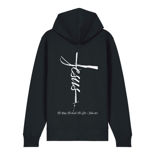 jesus cross Zipper Hoodie Backprint