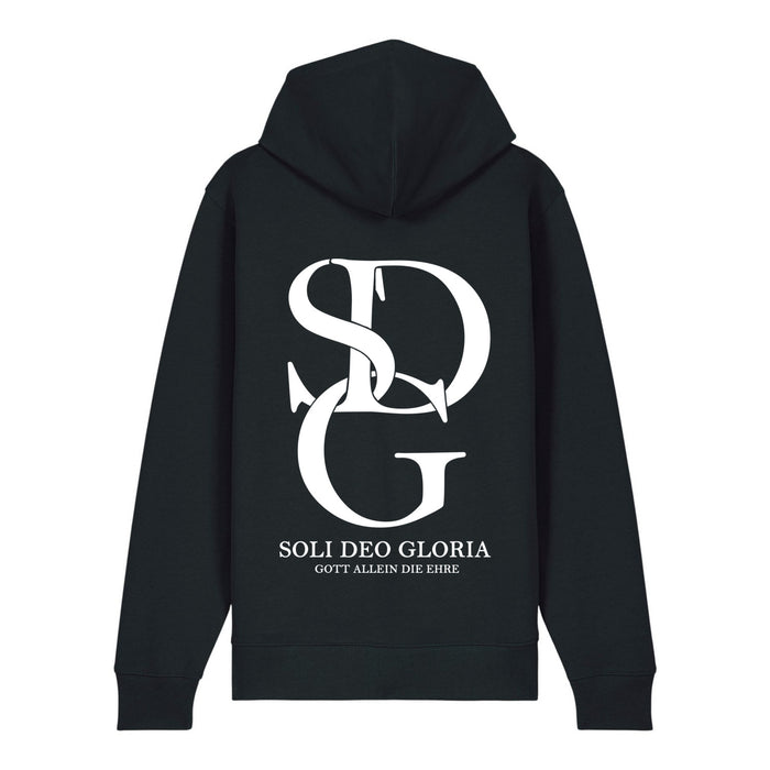 Soli deo Gloria Zipper Hoodie Backprint