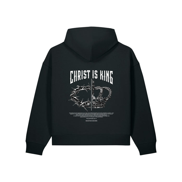 Christ is King Oversize Zipper Hoodie Backprint