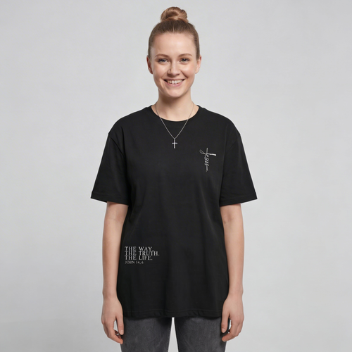 Jesus Cross Front Premium oversized shirt