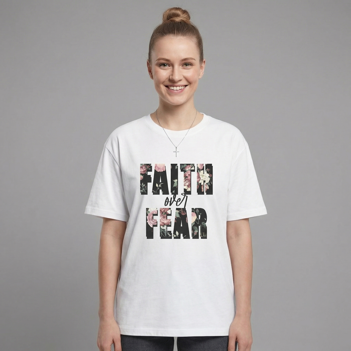 Faith over Fear Vintage Oversized Shirt