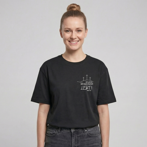 Mein Erlöser lebt minimalistic Oversized Shirt