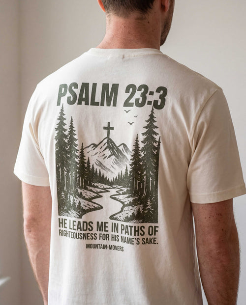 Psalm 23:3 Shirt Backprint