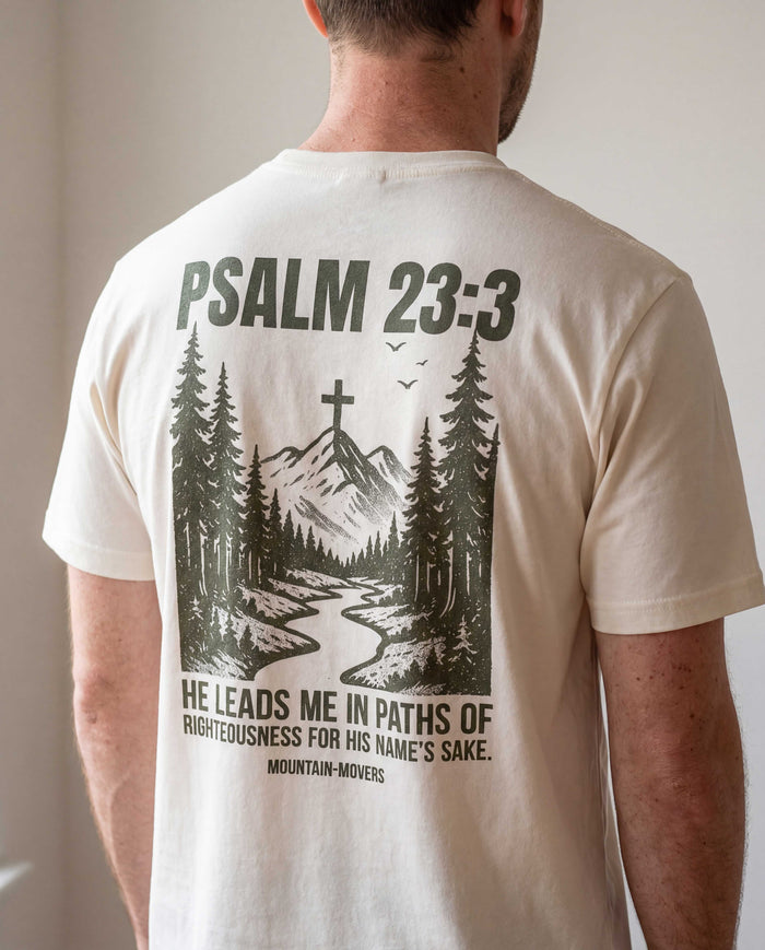 Psalm 23:3 Shirt Backprint