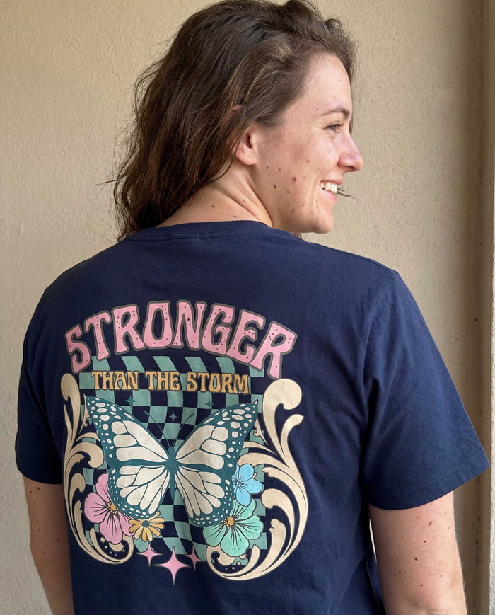 Stronger than the storm Shirt Backprint