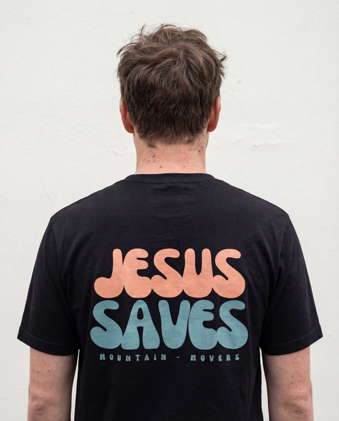Jesus Saves Shirt Backprint