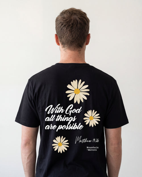 With God Flower Shirt Rugprint