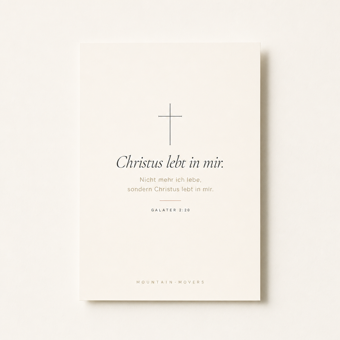 Christus Leeft in Mij, Kruis Poster A4